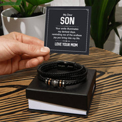 Your Smile Men’s Leather Bracelet – Romantic Personalized Gift for Him