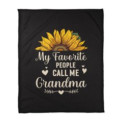 My Favorite People Call Me Grandma – Coral Fleece Blanket | Gift for Grandma